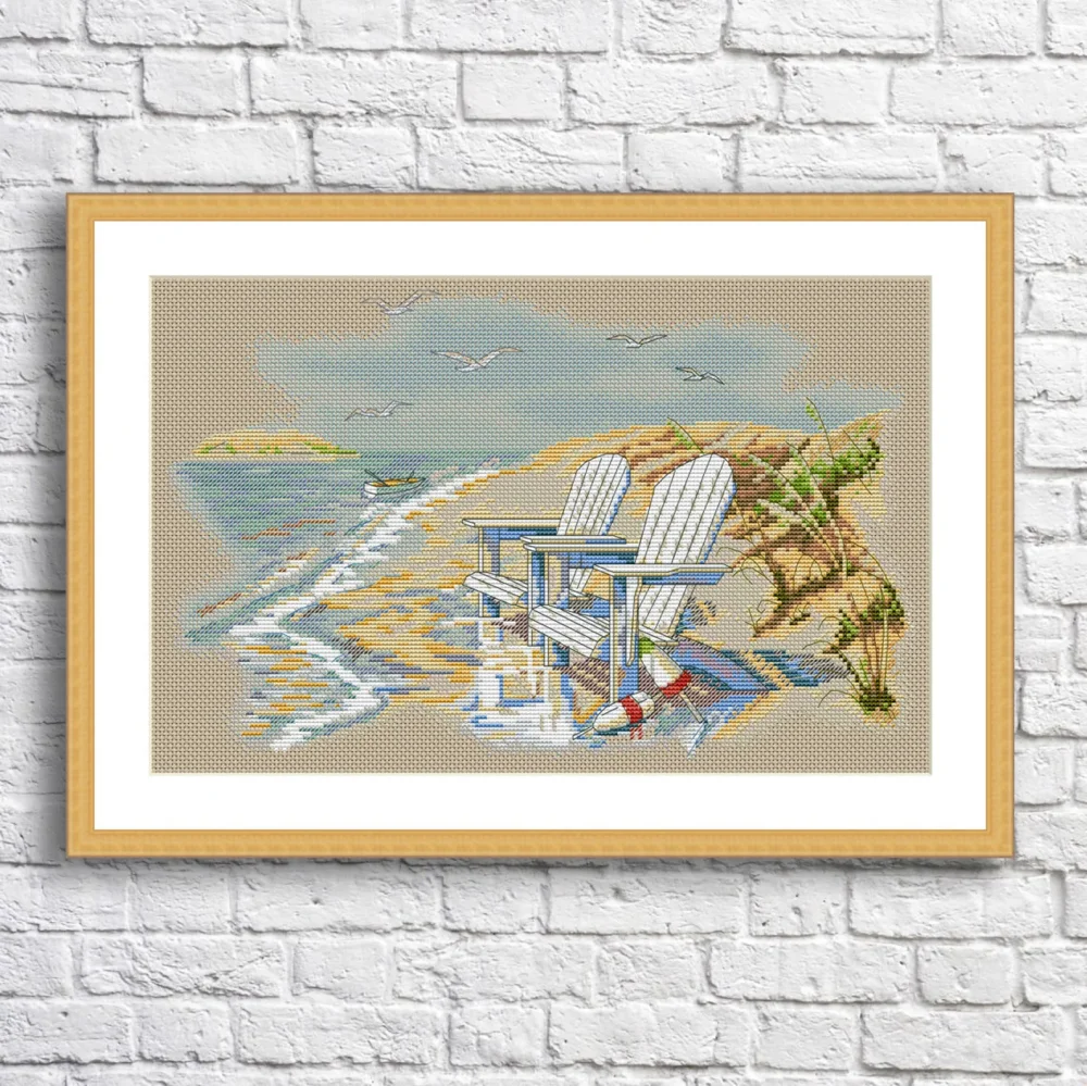 (image for) Quiet Beach Moments Counted Cross Stitch Kit